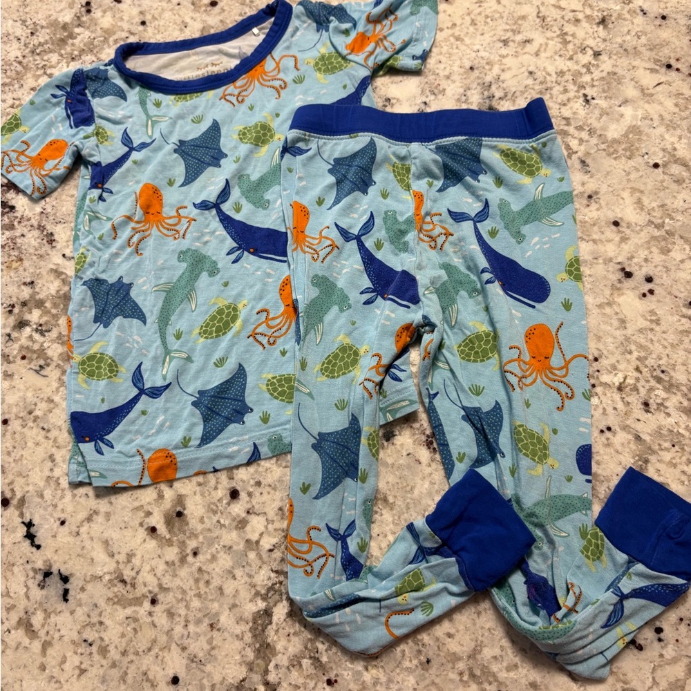 Little Sleepies Blue Ocean Pajama Set